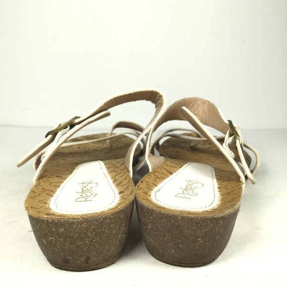Refresh Baha Pinch Toe Sandal White Size 8 - Picture 6 of 12
